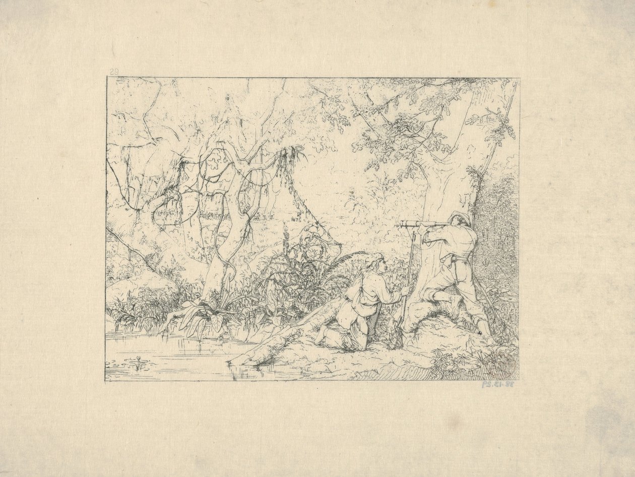Vicksburg Canal fra Confederate War Etchings, 1861-63. af Adalbert John Volck