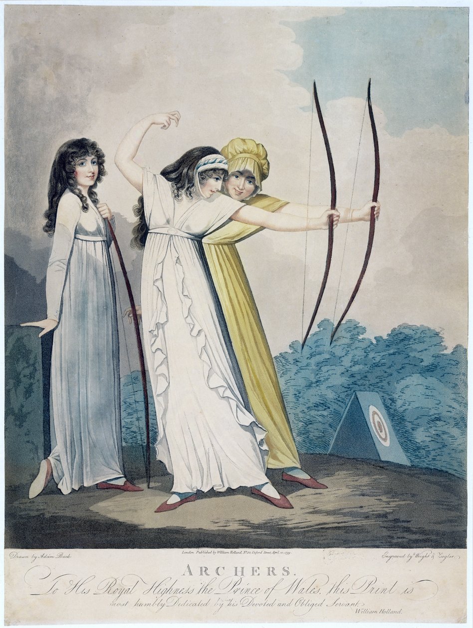 Bueskytter, graveret af J.H. Wright (fl.1795-1838) og Conrad Ziegler, 1799 (akvatinte) af Adam Buck