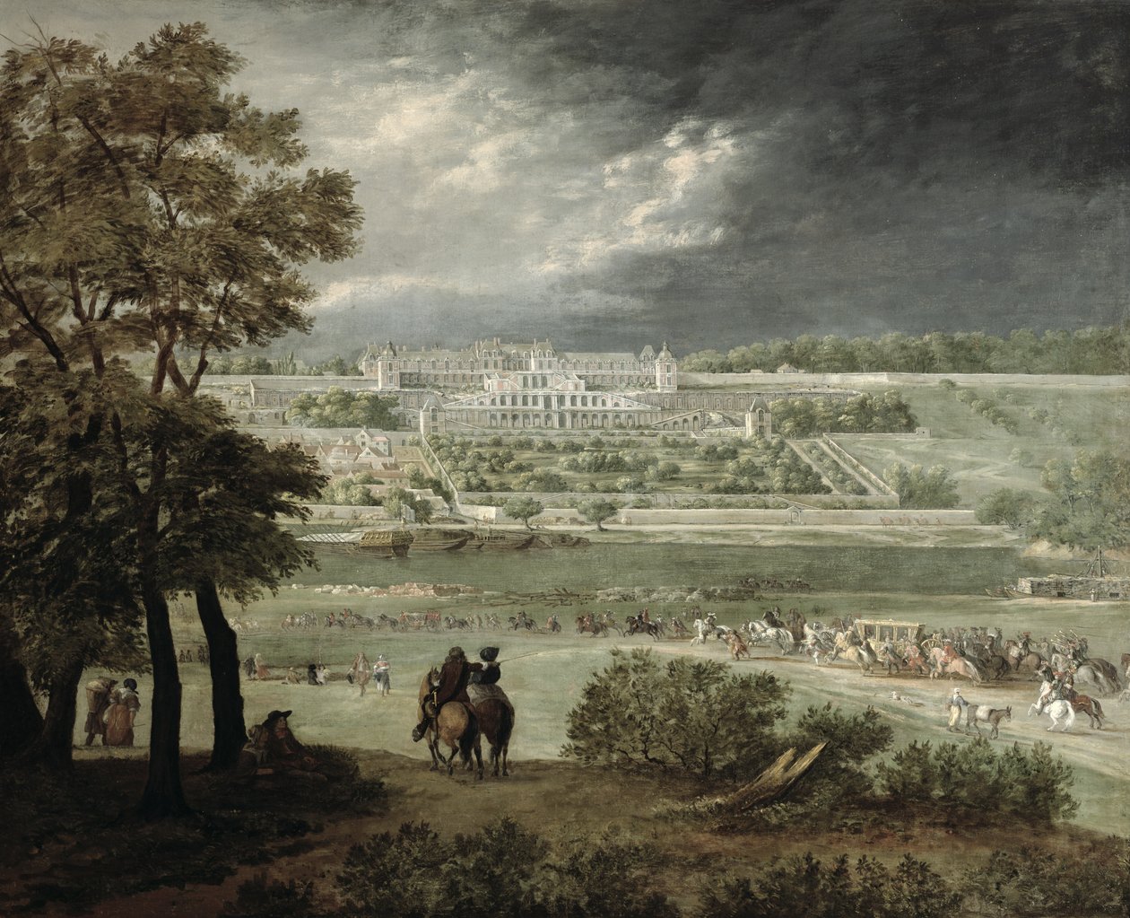 Slottet St. Germain-en-Laye i 1655 af Adam Frans van der Meulen
