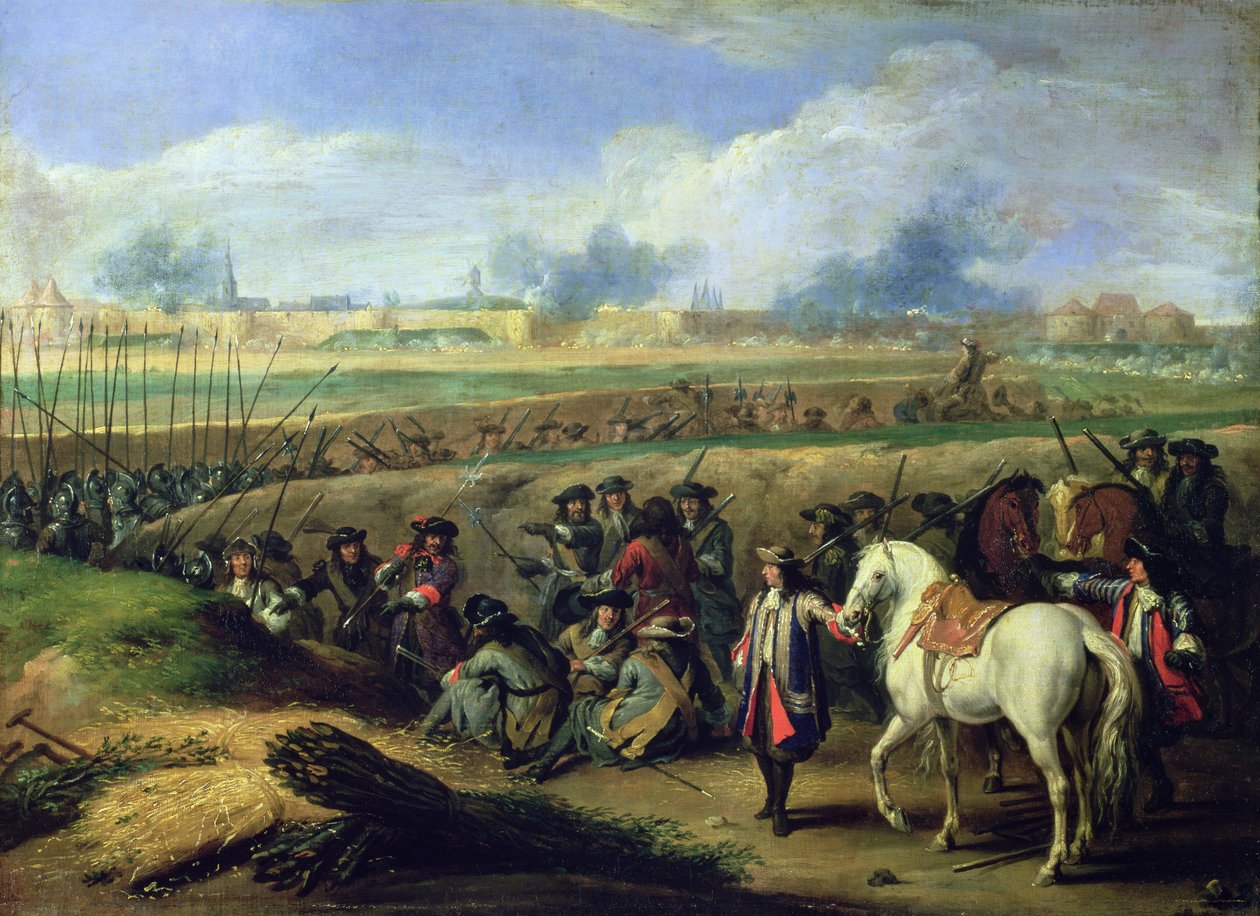 Ludvig XIV (1638-1715) ved belejringen af Tournai, 21. juni 1667 af Adam Frans van der Meulen