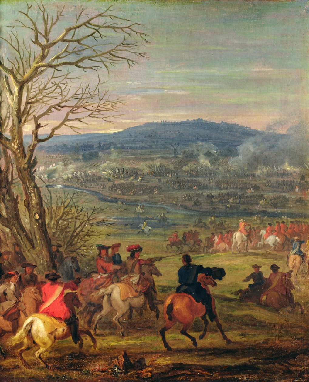 Ludvig XIV (1638-1715) i slaget nær Mount Cassel, 11. april 1677, ca. 1678 af Adam Frans van der Meulen