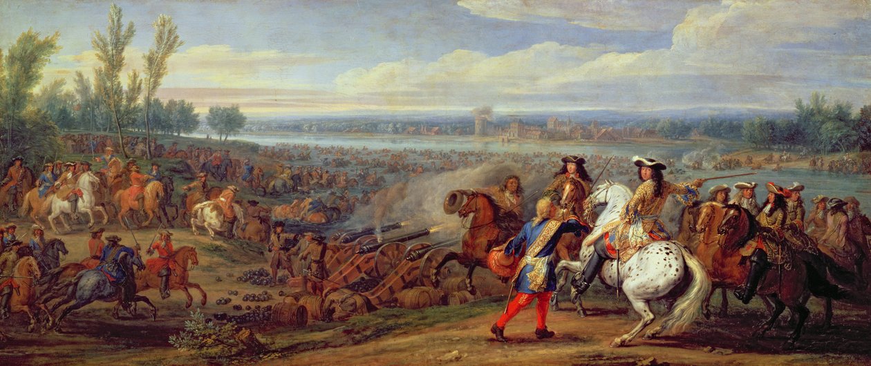 Overgangen af Rhinen, 12. juni 1672 af Adam Frans van der Meulen