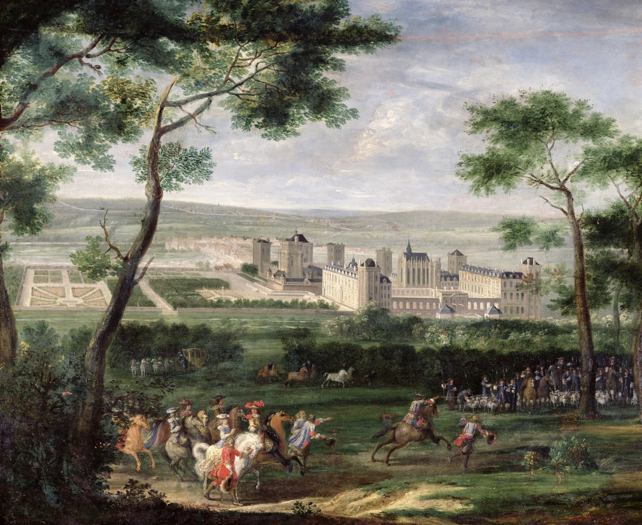 Udsigt over Chateau de Vincennes, ca. 1665 af Adam Frans van der Meulen