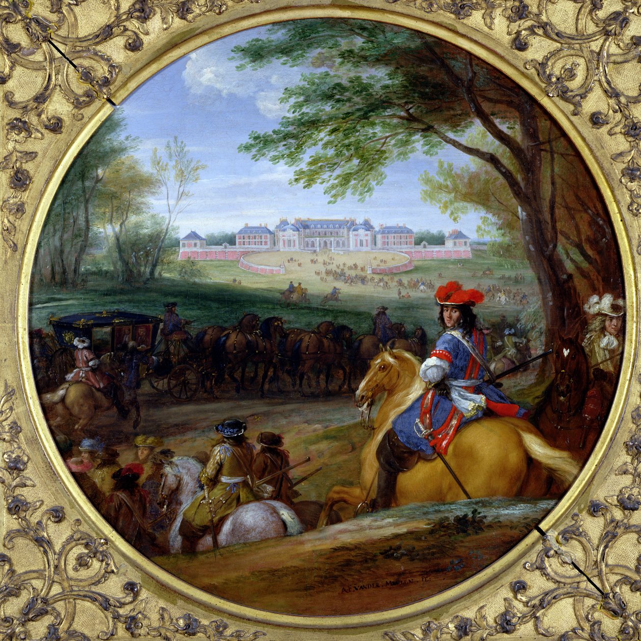 Udsigt over slottet i Versailles i 1669 af Adam Frans van der Meulen