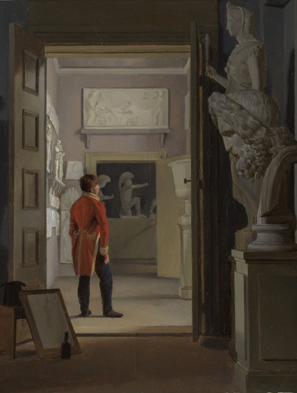 Oldtidshuset på Charlottenborg Slot, København, 1830. af Adam August Müller