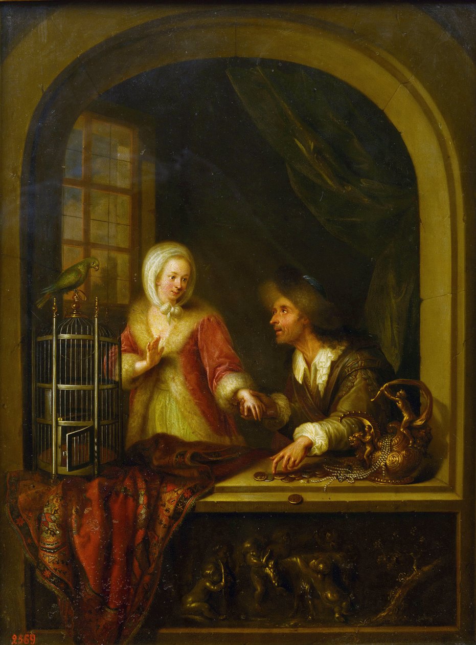 Forføreren af Braun, Adam (1748-1827). Olie på lærred af Adam Braun