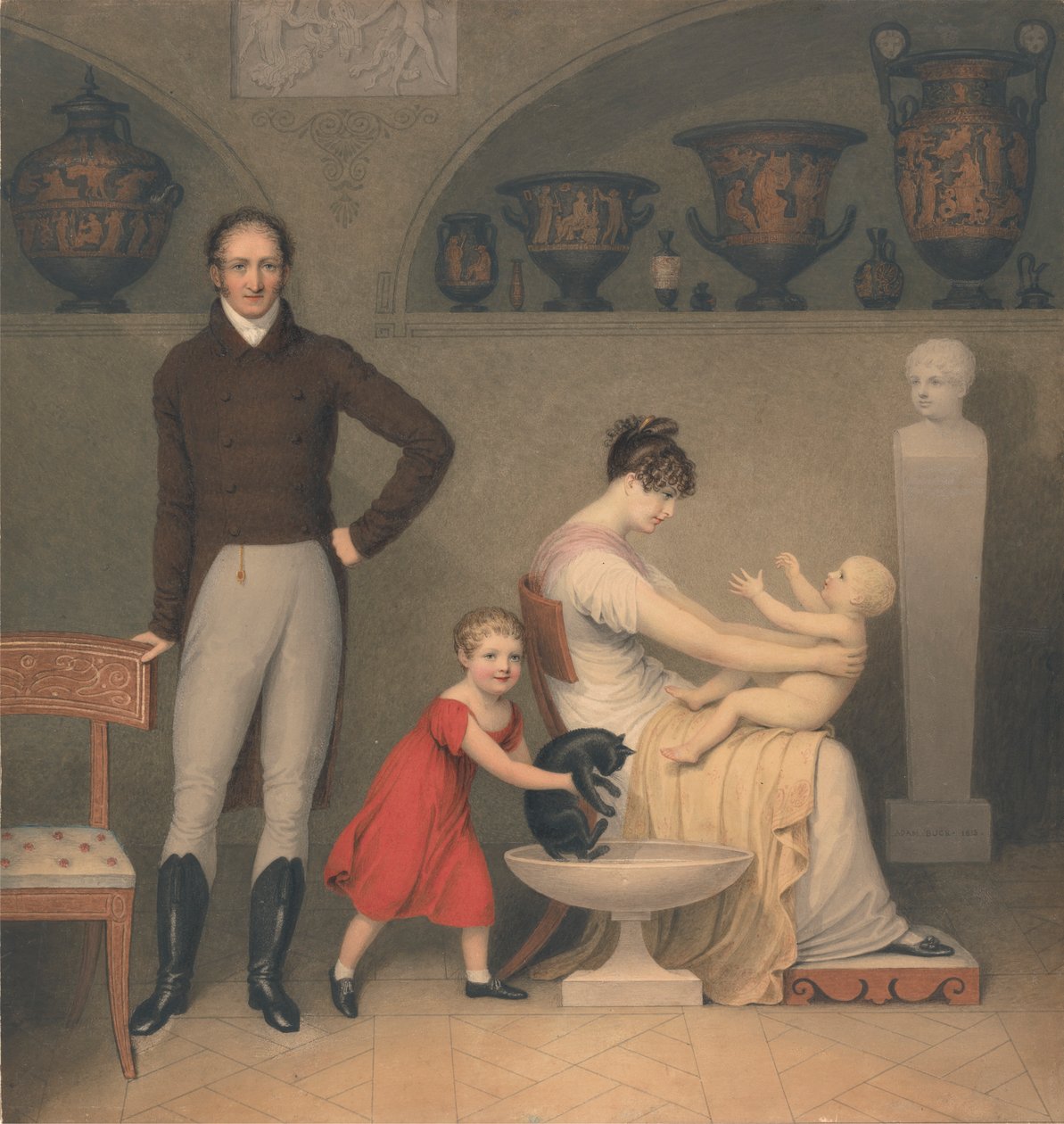 Kunstneren og hans Familie af Adam Buck