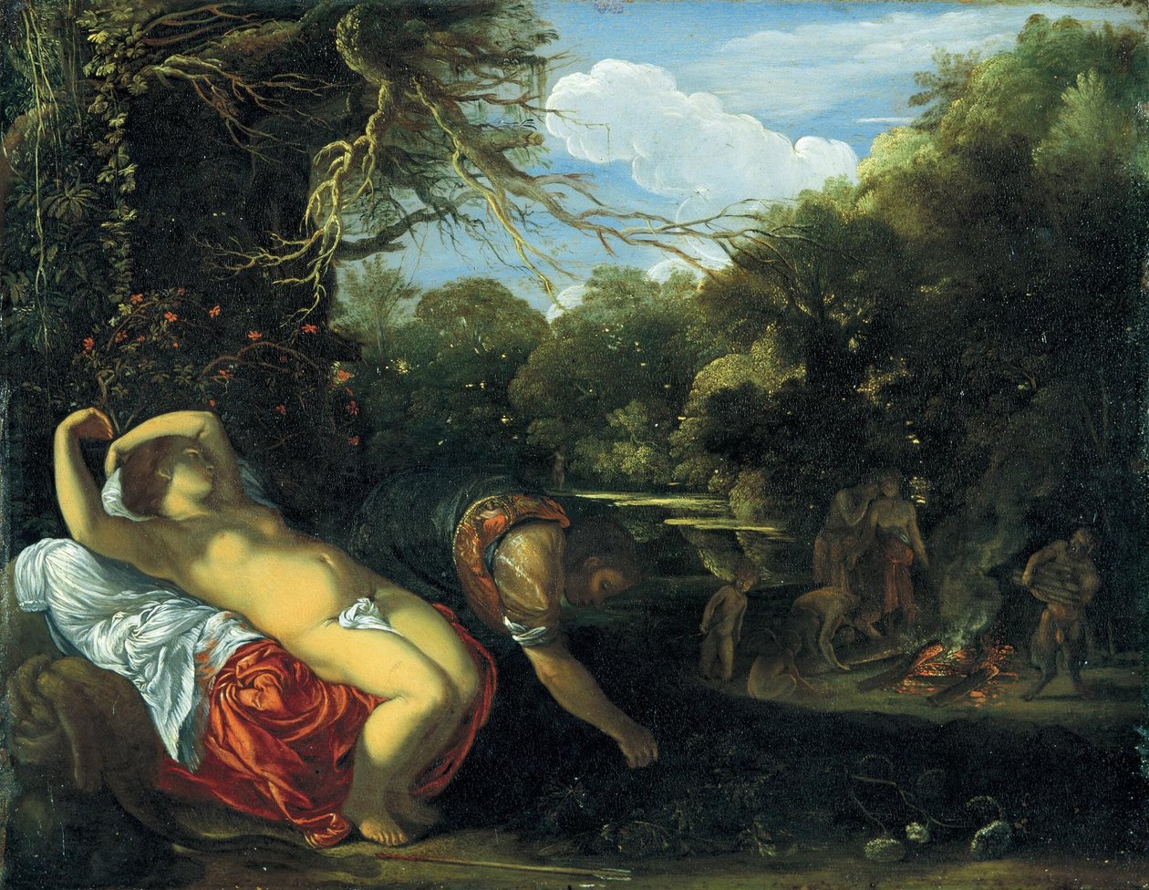 Apollo og Coronis af Adam Elsheimer