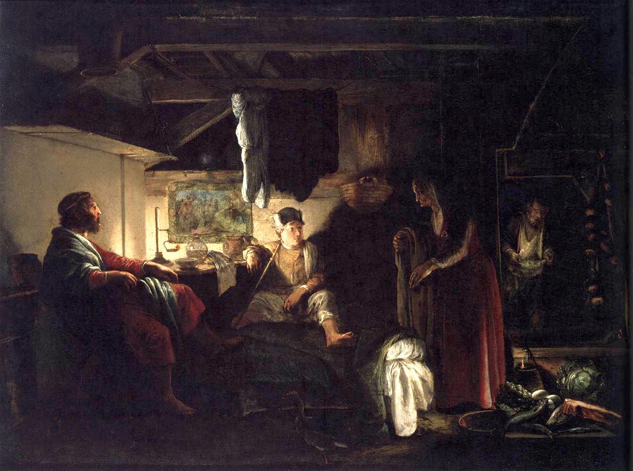 Jupiter og Merkur hos Philemon og Baucis Jupiter og Merkur hos Philemon og Baucis af Adam Elsheimer
