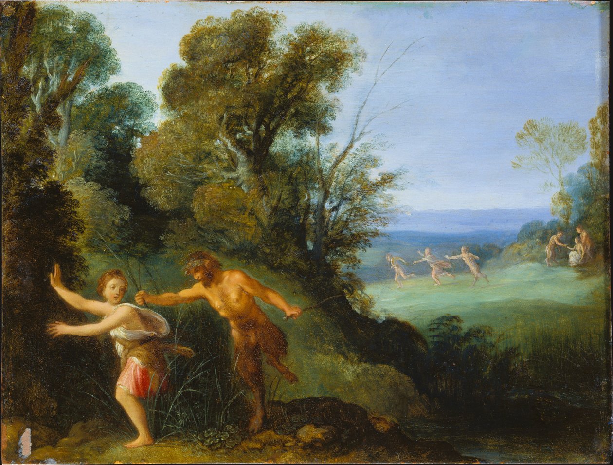 Pan og Syrinx af Adam Elsheimer