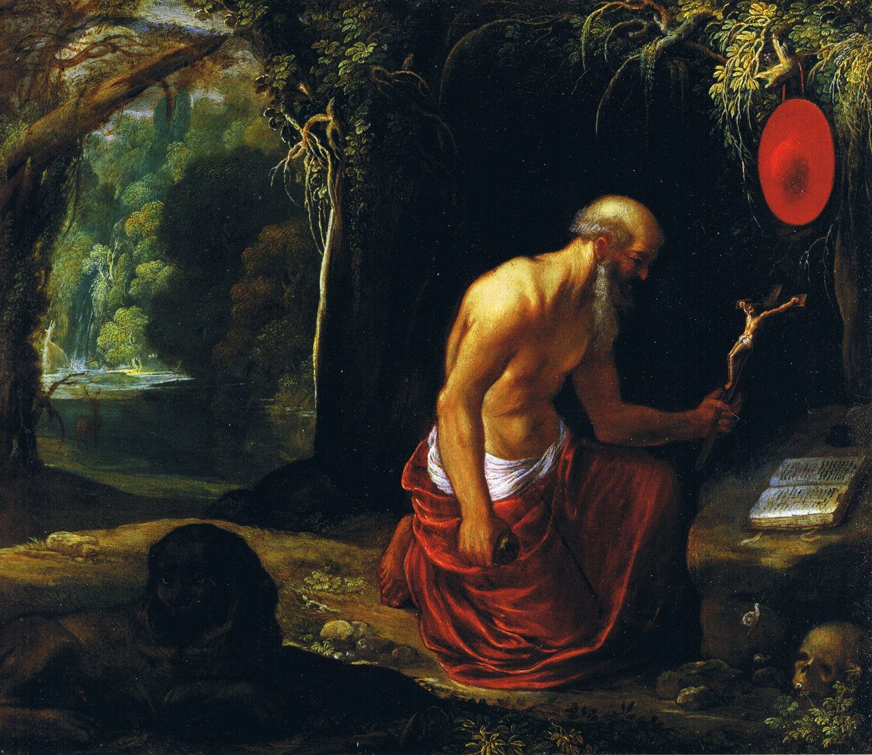 Hieronymus i ørkenen af Adam Elsheimer