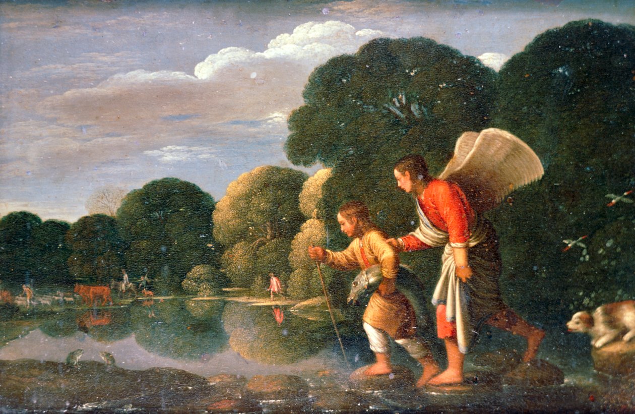 Tobias og engel, 1578-1610 af Adam Elsheimer