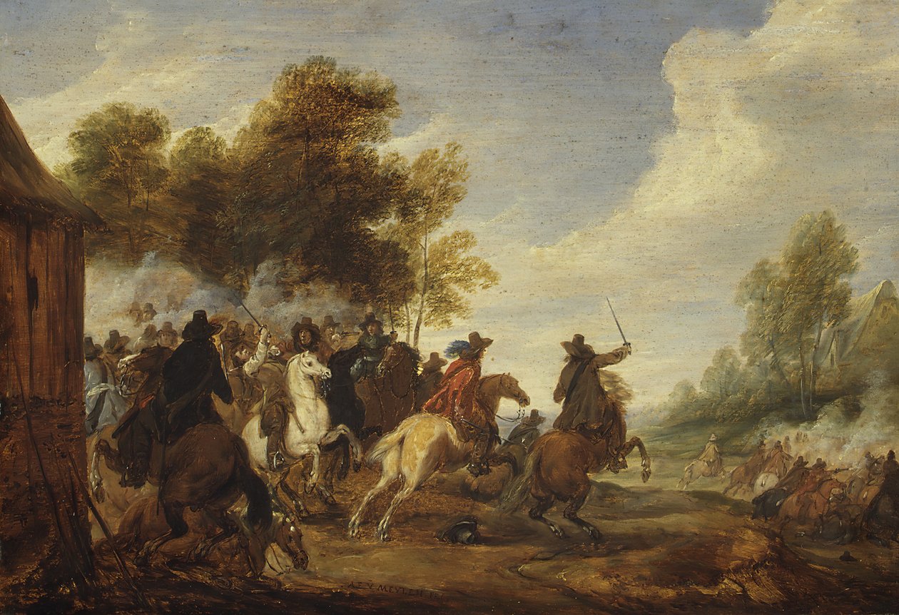 Et kavaleriforlovelse. af Adam Frans van der Meulen