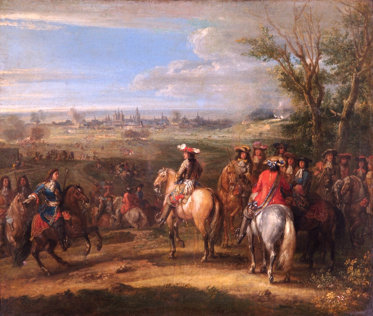 Louis XIV at a Siege, ca. 1678 (olie på lærred) af Adam Frans van der Meulen