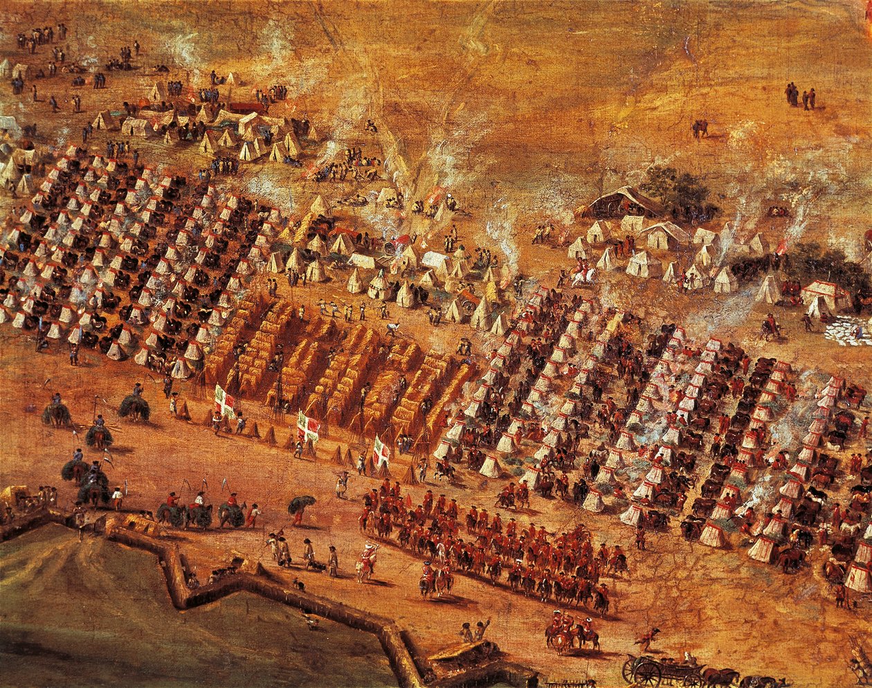Belejring af Maastricht, detaljer fra Adam Van Der Meulen af Adam Frans van der Meulen