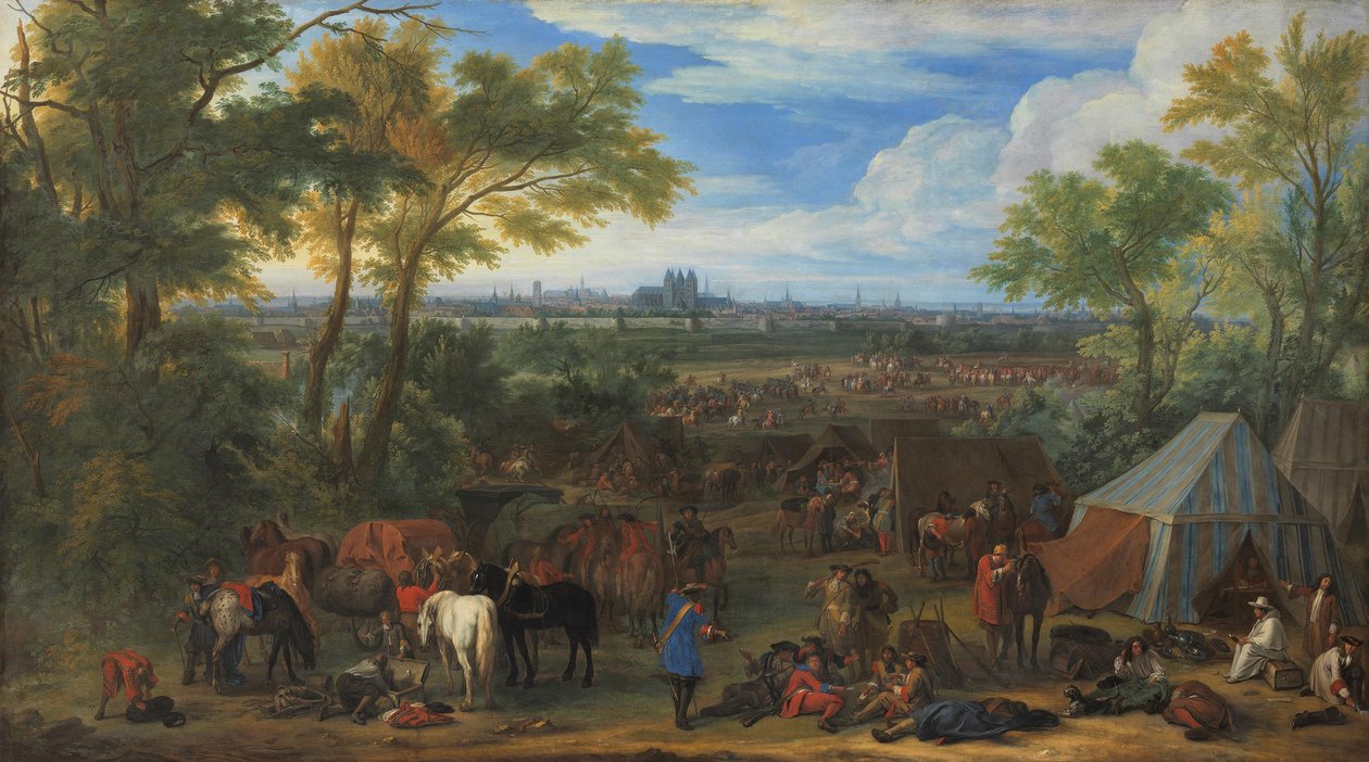 Ludvig XIV’s hær foran Tournai i 1667 af Adam Frans van der Meulen