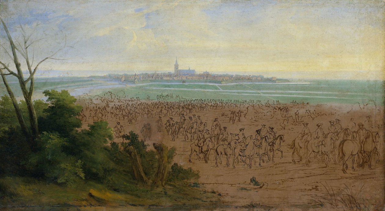 Ludvig XIVs tropper før Naarden, 20. juli 1672 af Adam Frans van der Meulen