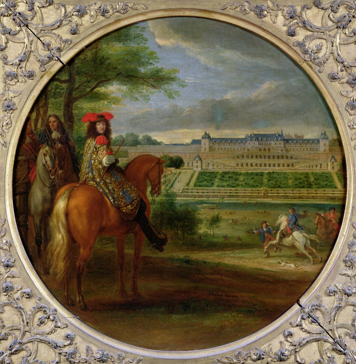 Udsigt over Saint-Germains nye palads fra terrassesiden, 1669 af Adam Frans van der Meulen