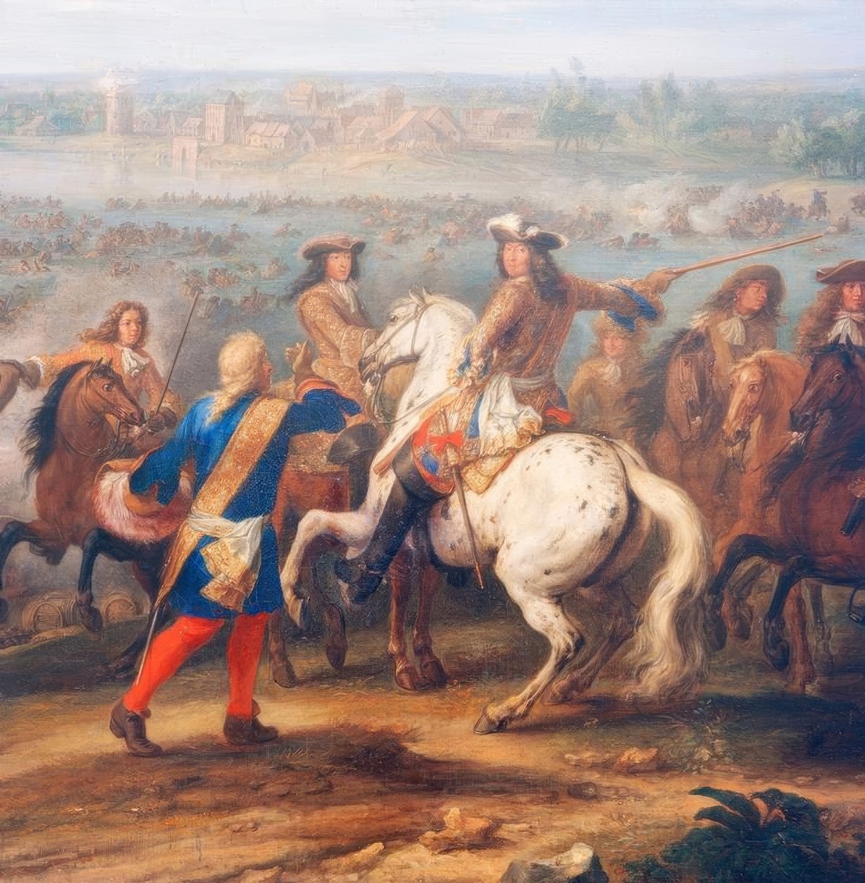 Krydser Rhinen nær Lobith, 12. juni 1672 af Adam Frans van der Meulen