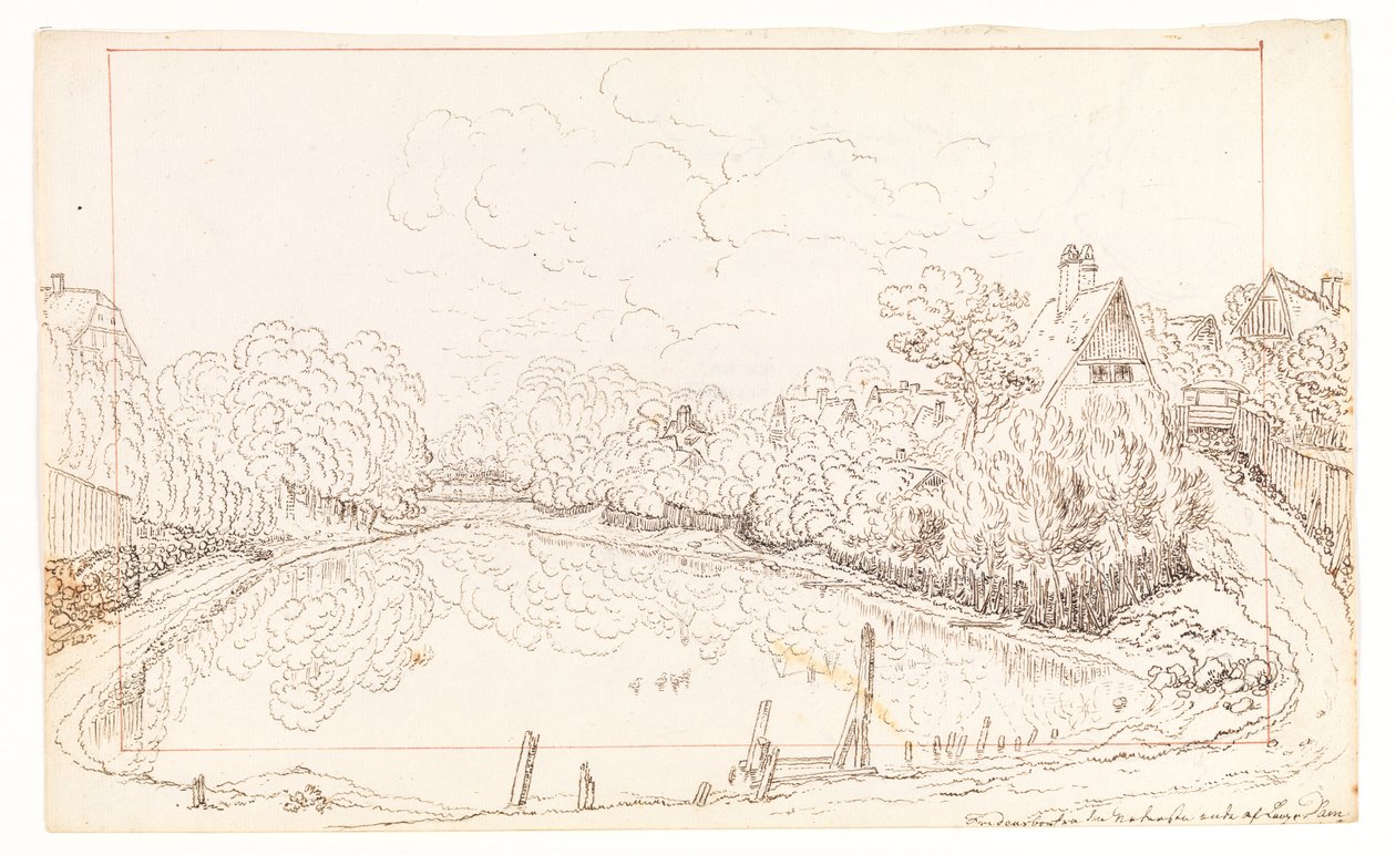 Lange Dam. Fredensborg af Adam Gottlob Gjelstrup