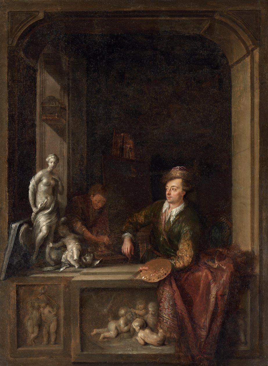 Kunstneren i sit atelier af Adam Johann Braun