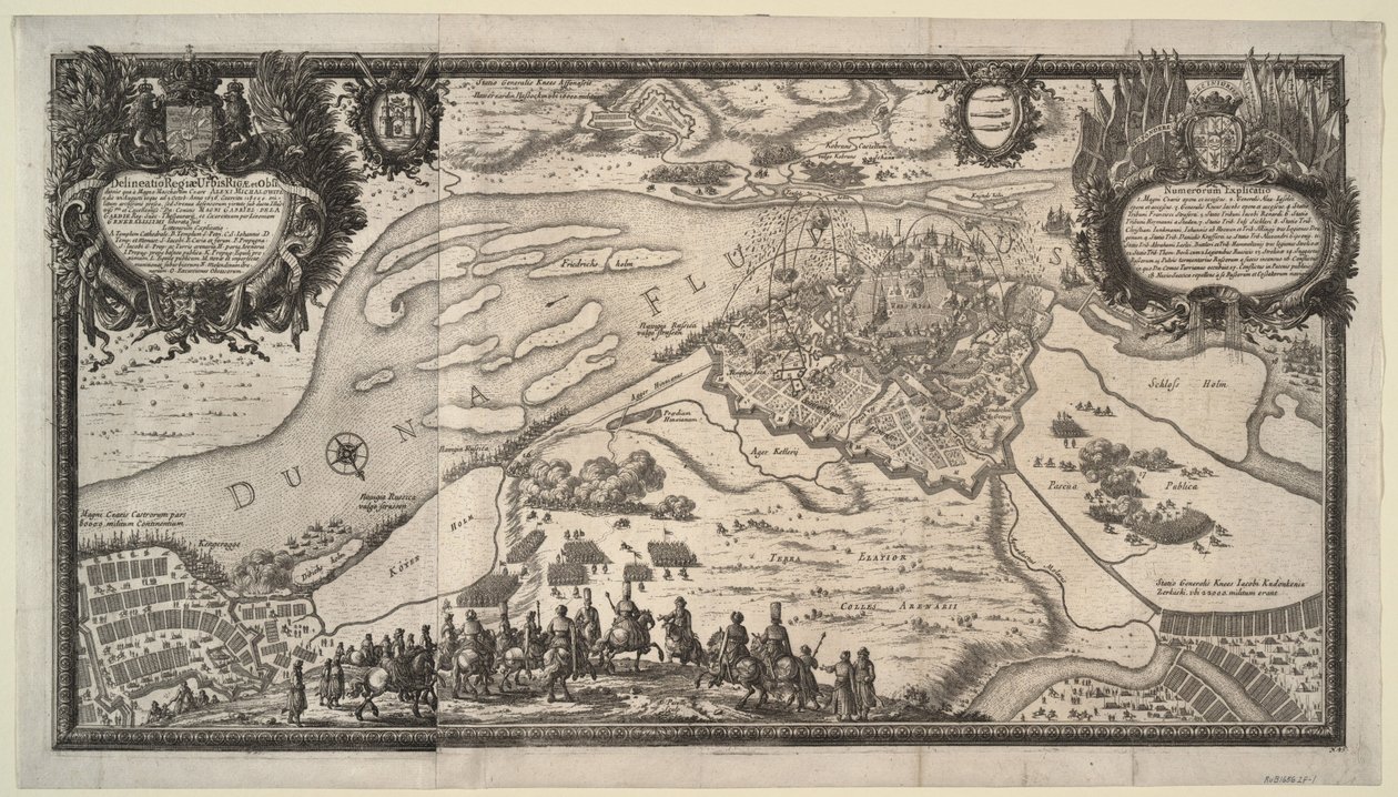 Belejringen af Riga af den russiske hær under zar Alexei Mikhailovich i 1656, 1656 af Adam Perelle