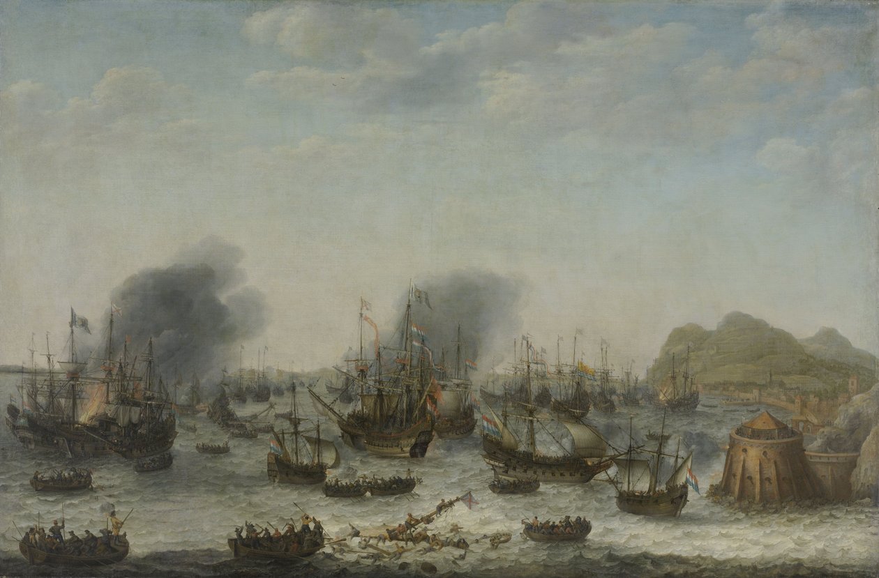 Søslag nær Gibraltar den 25. april 1607, 1639 af Adam Willaerts