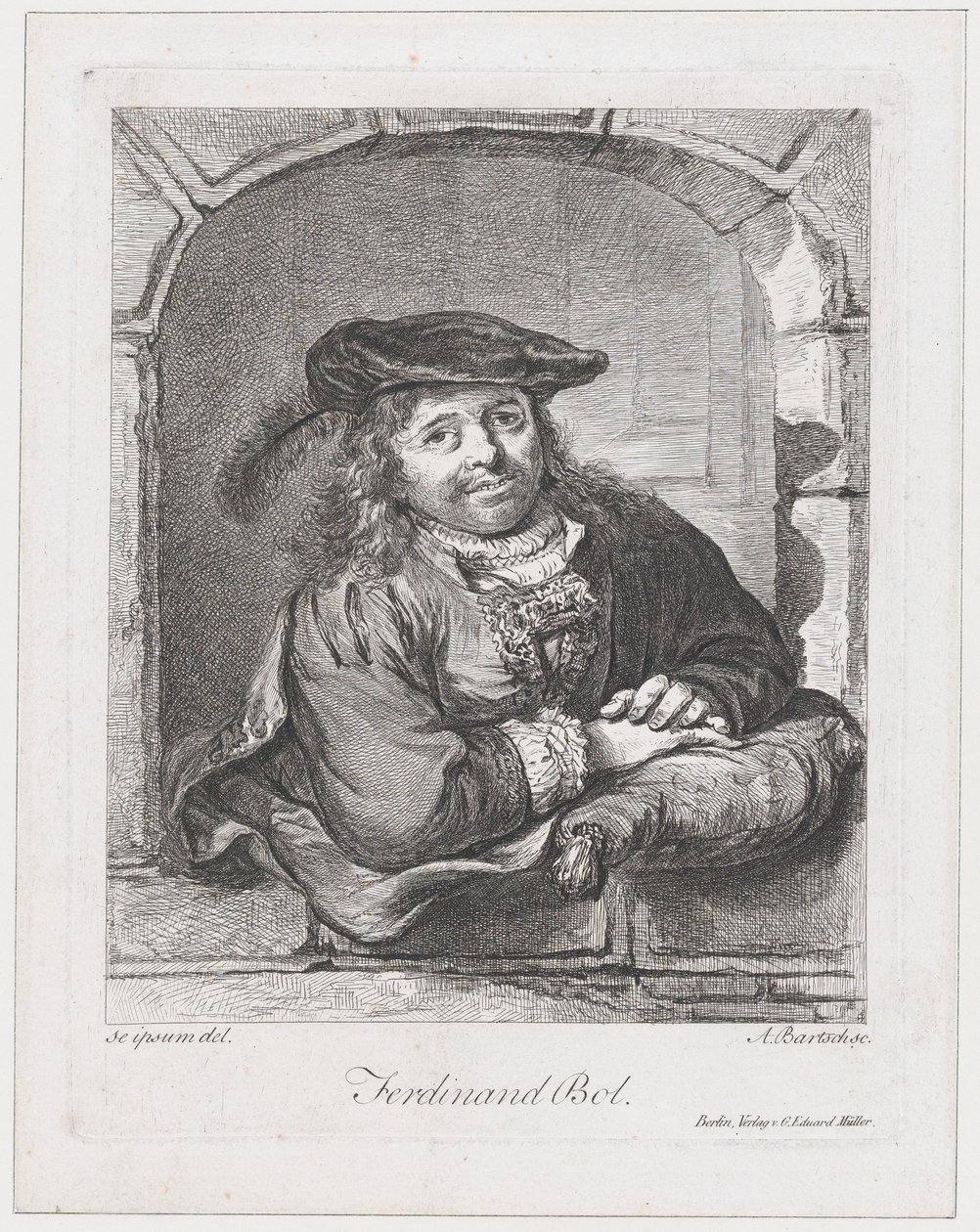 Portræt af Ferdinand Bol, 1803-08. af Adam von Bartsch