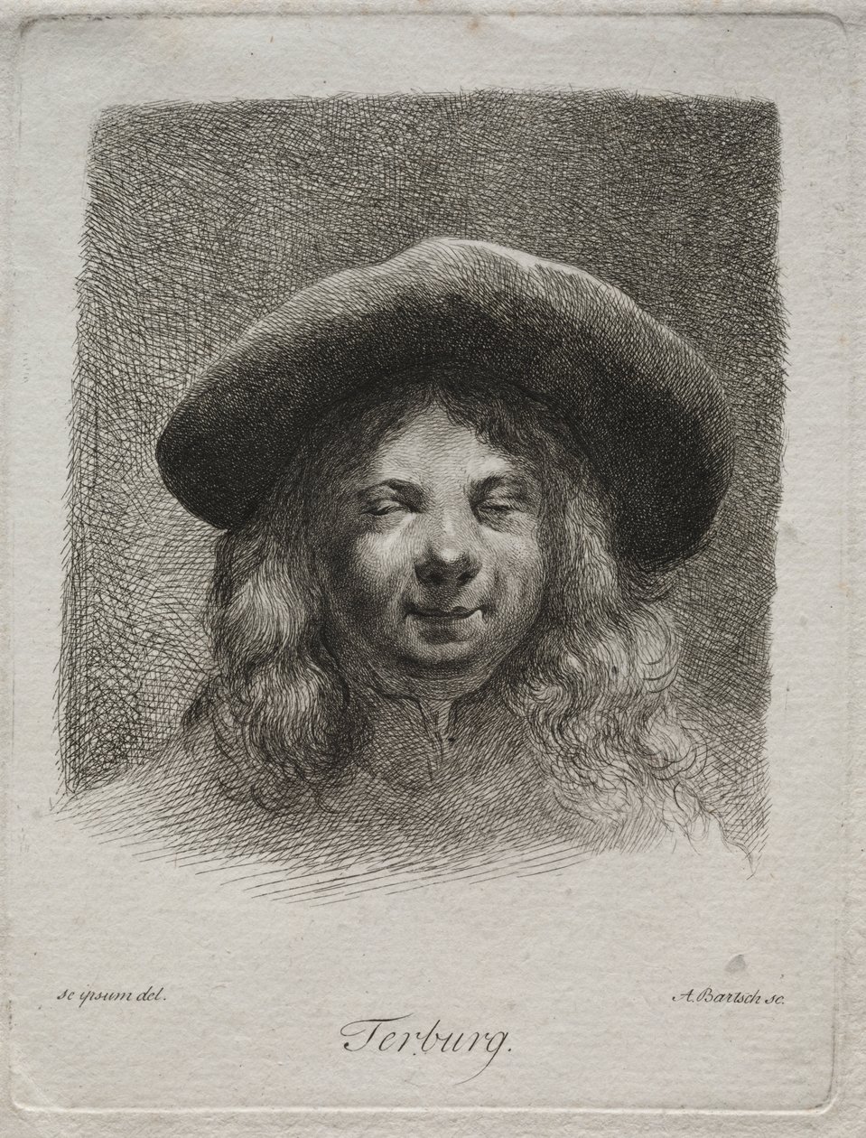 Portræt af Gerard Terborch af Adam von Bartsch