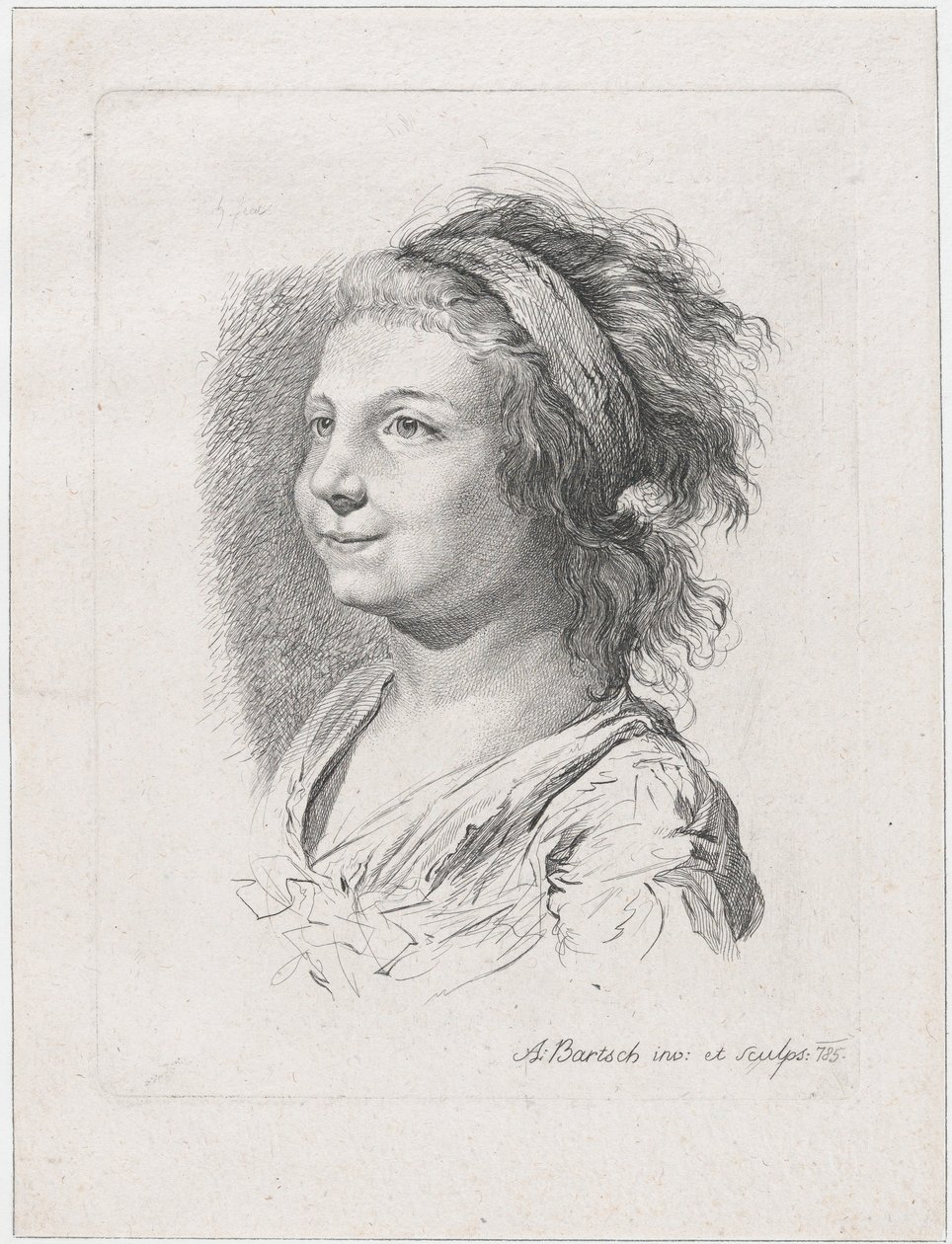 Portræt af Maria Anna Schaubach, 1785. af Adam von Bartsch