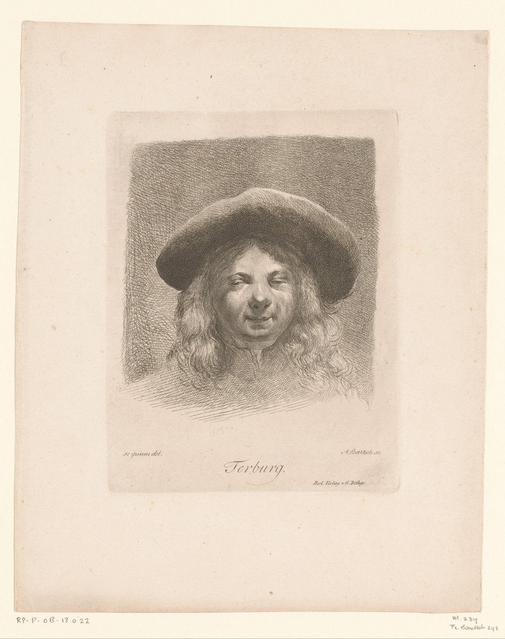 Portret van Moses ter Borch af Adam von Bartsch