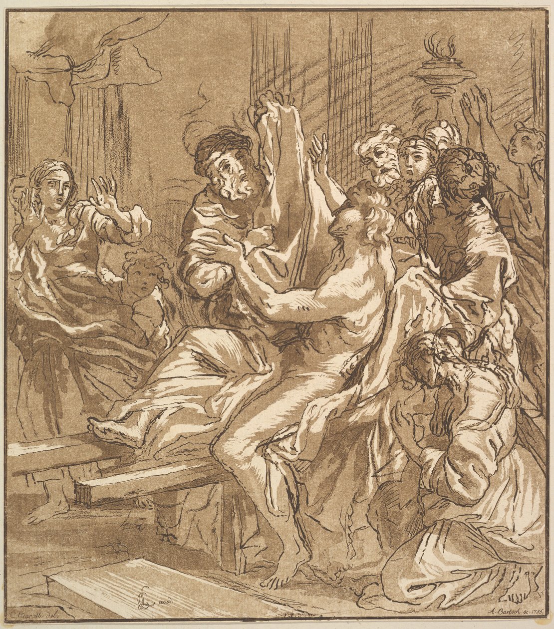 Miraklet af Naim, 1786. af Adam von Bartsch