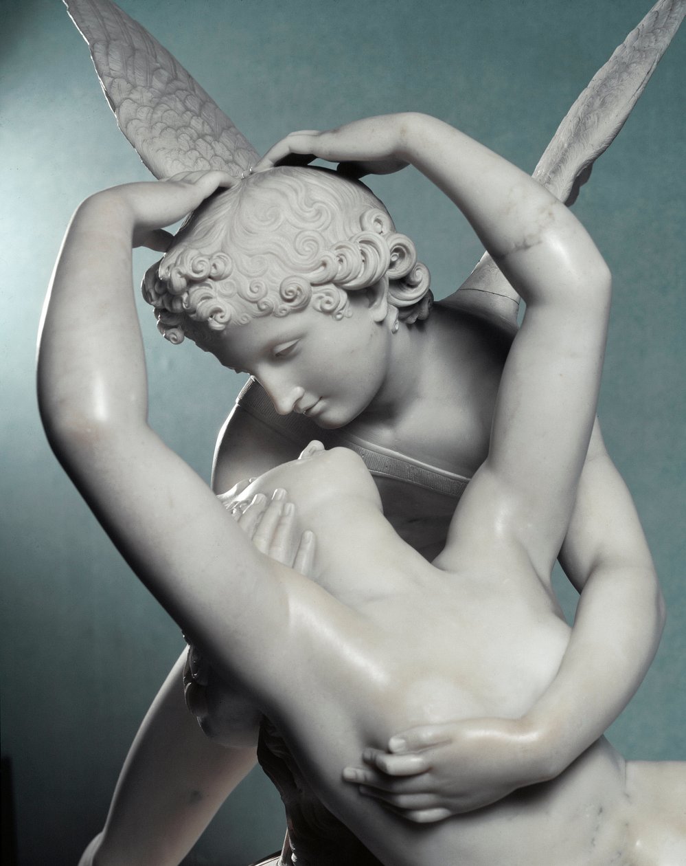 Kærlighed og psyke detalje. Marmorskulptur af Adamo Tadolini (1788-1868), baseret på værket af Antonio Canova (1757-1822) lavet i 1787-1793. Villa Carlotta, Tremezzo af Adamo Tadolini
