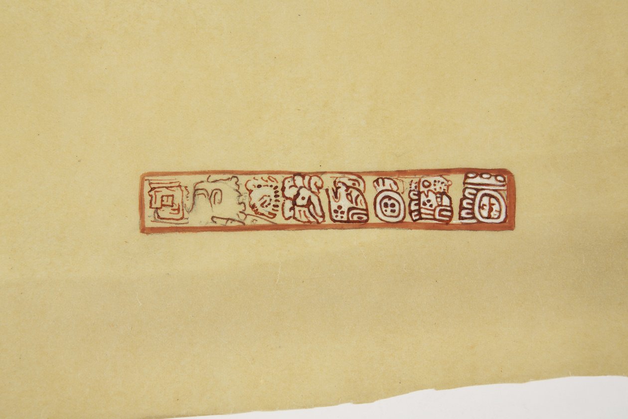 Design fra en gryde Belize (tidligere Britisk Honduras) Lavet på kalkerpapir (akvarel) af Adela Breton