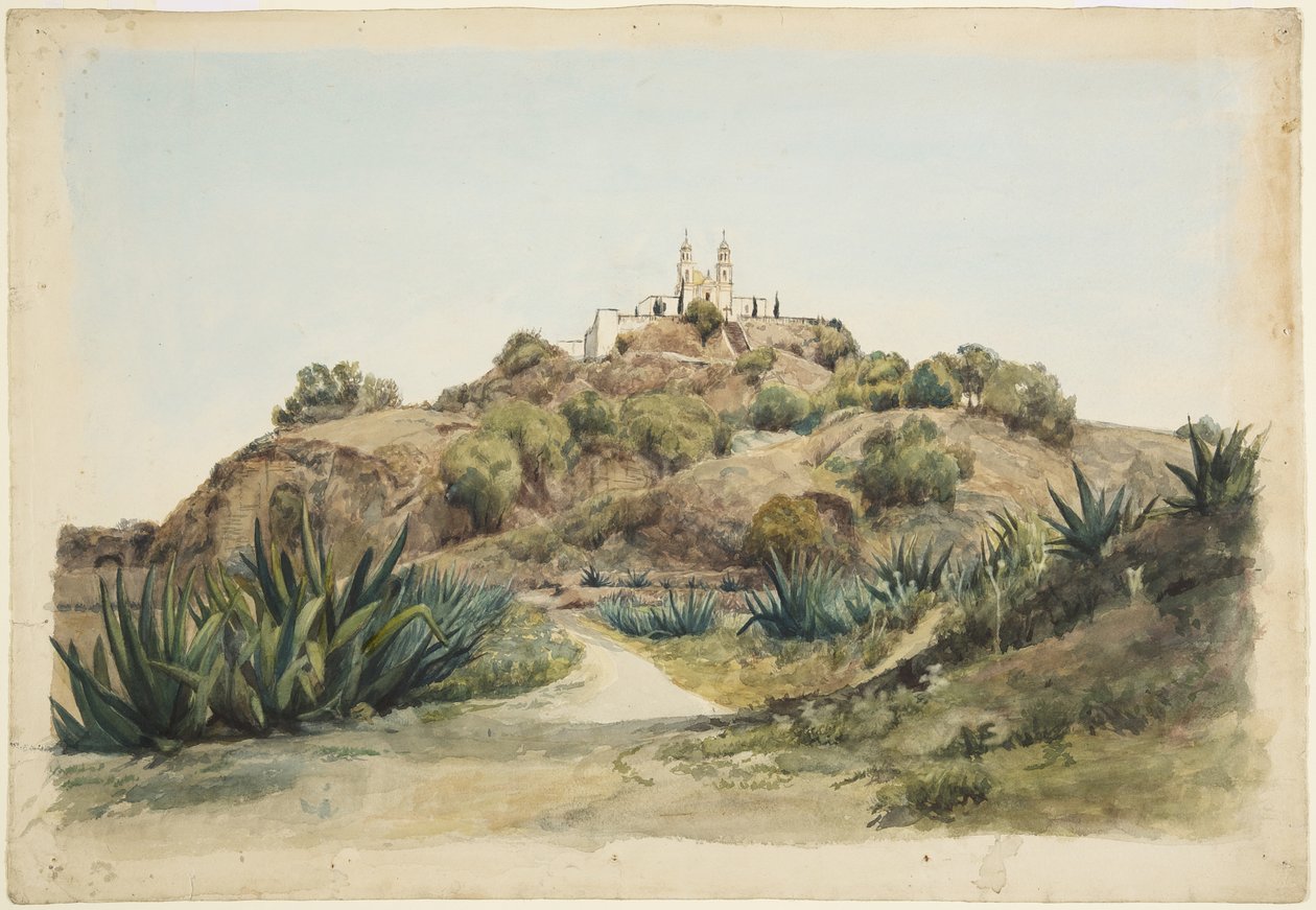 Den store pyramide og kirke, Cholula af Adela Breton