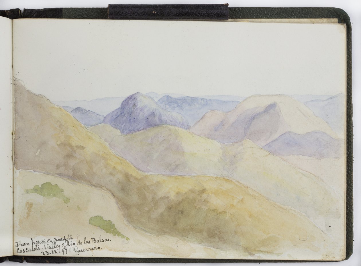 Skitsebog med akvareller, tegninger og noter, Mexico, 1896-1898 (akvarel) af Adela Breton