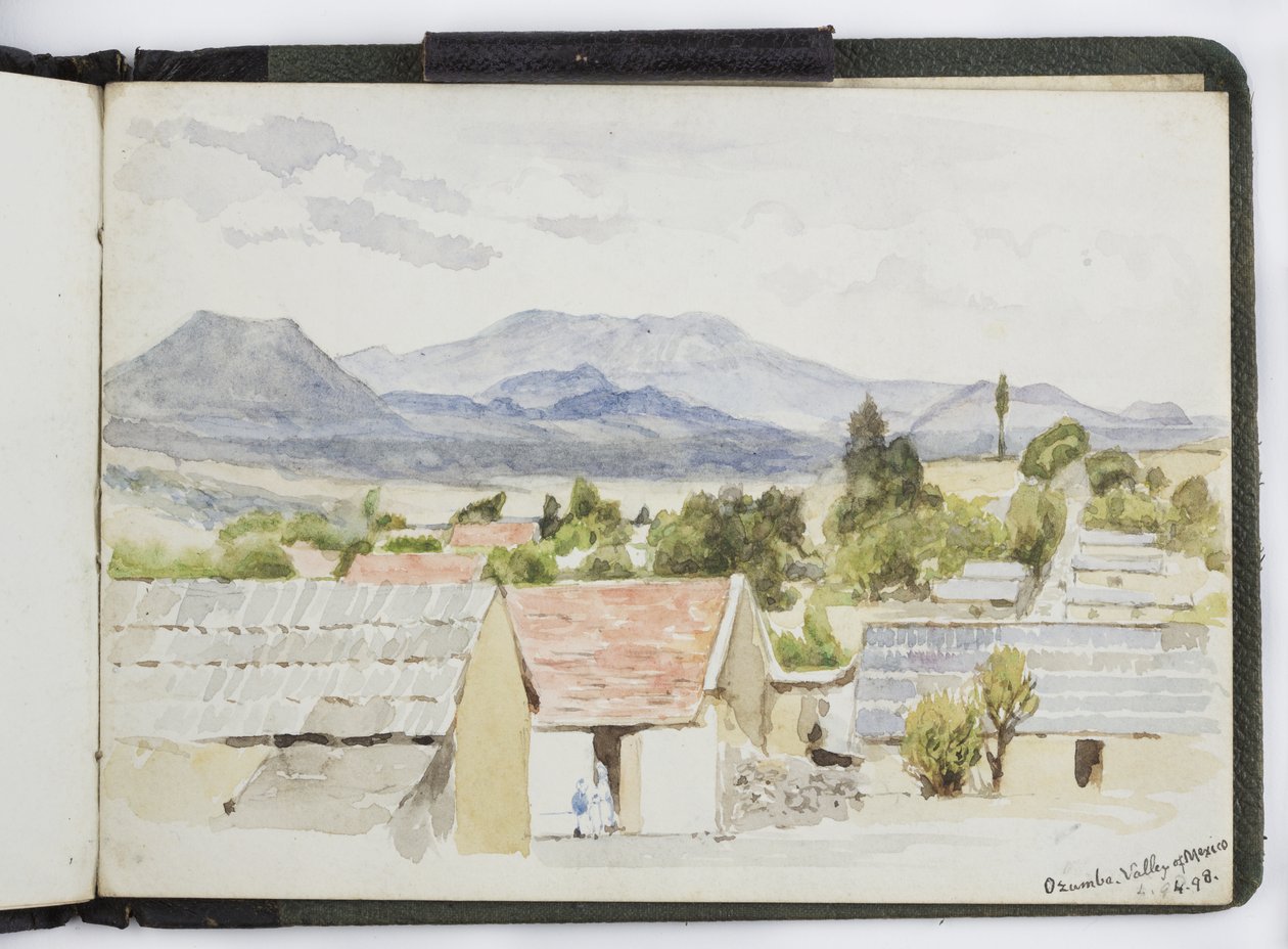 Skitsebog med akvareller, tegninger og noter, Mexico, 1896-1898 (akvarel) af Adela Breton
