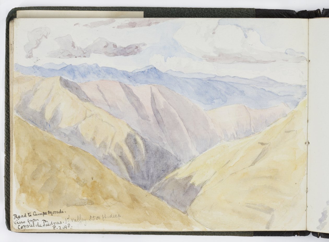 Skitsebog med akvareller, tegninger og noter, Mexico, 1896-1898 (akvarel) af Adela Breton