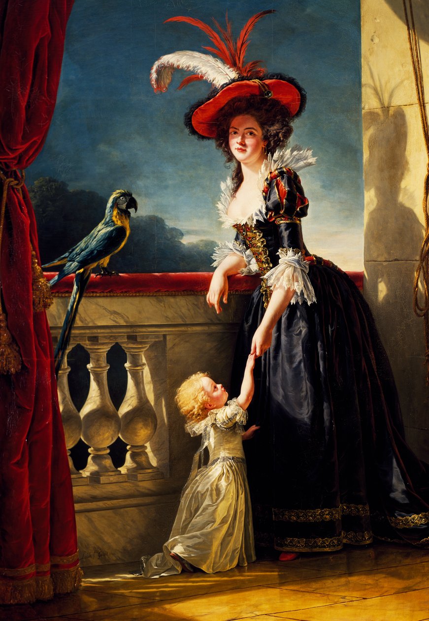 Portræt af Adelaide de Bourbon, af Adelaide Labille-Guiard, maleri af Adelaide Labille Guiard