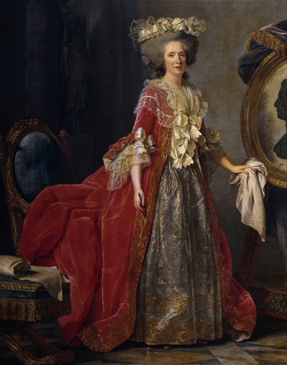Portræt af Maria Adelaide af Frankrig (1732-1800) kendt som Madame Adelaide af Adelaide Labille Guiard