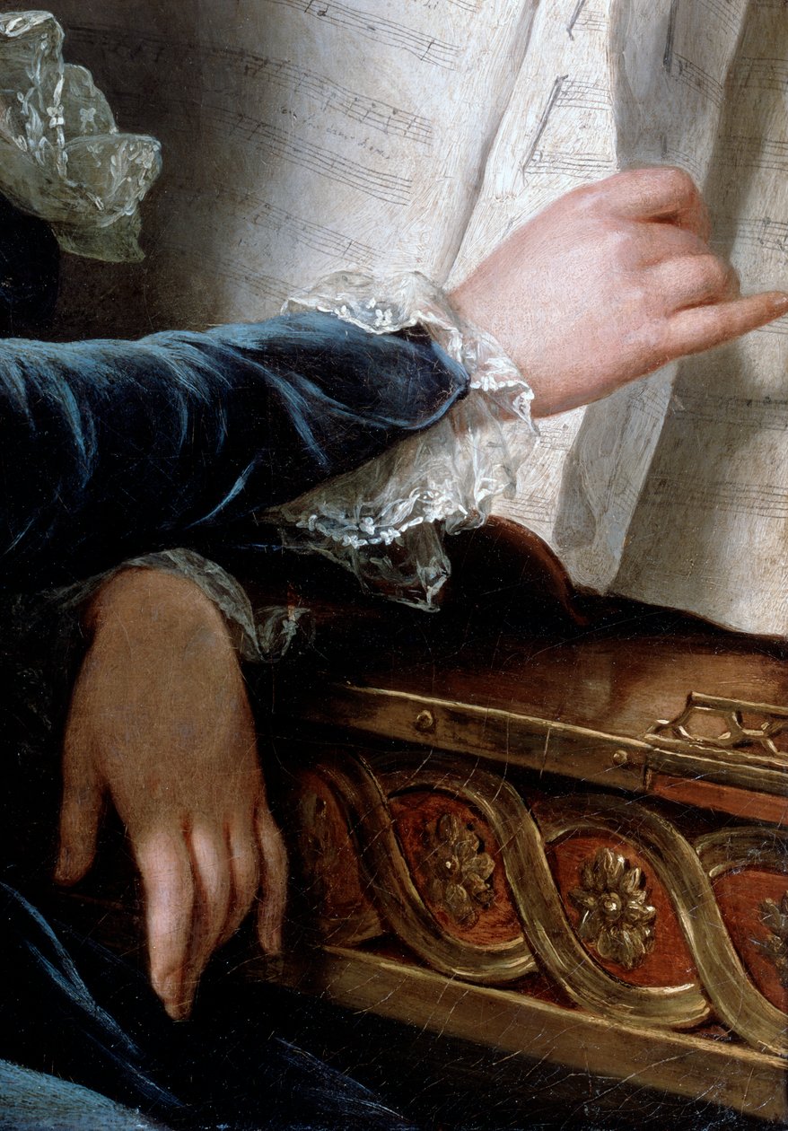 Comtesse de Selve laver musik, detaljer, 1787. af Adelaide Labille Guiard