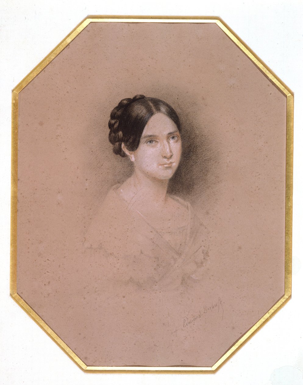 Portræt af Leopoldine Hugo (1824-43) (tegning) af Adele Julie Hugo