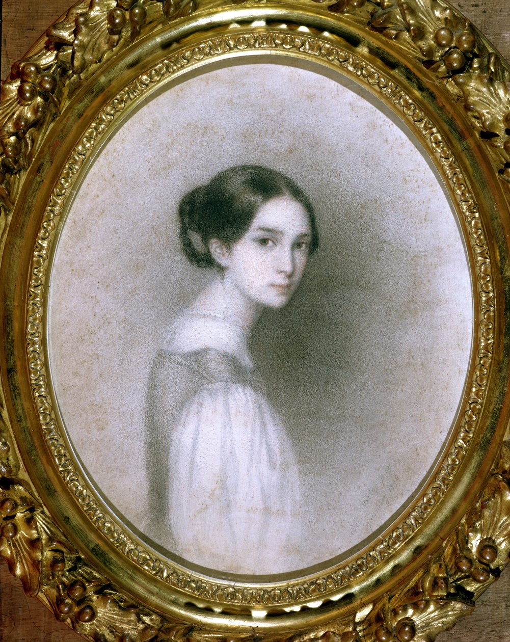 Portræt af Leopoldine Hugo (1824-43) (tegning) af Adele Julie Hugo
