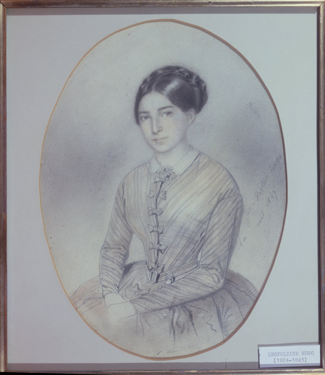 Posthumt portræt af Leopoldine Hugo (1824-43) 1847 (tegning) af Adele Julie Hugo