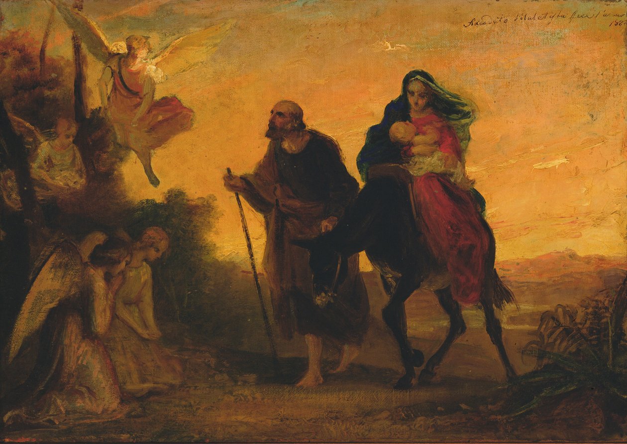 Flugten til Egypten, 1862 af Adeodato Malatesta or Malatesti