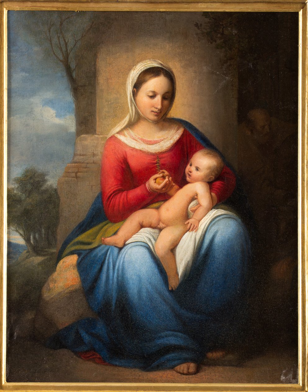 Madonna og Jesusbarnet (olie på lærred) af Adeodato Malatesta or Malatesti