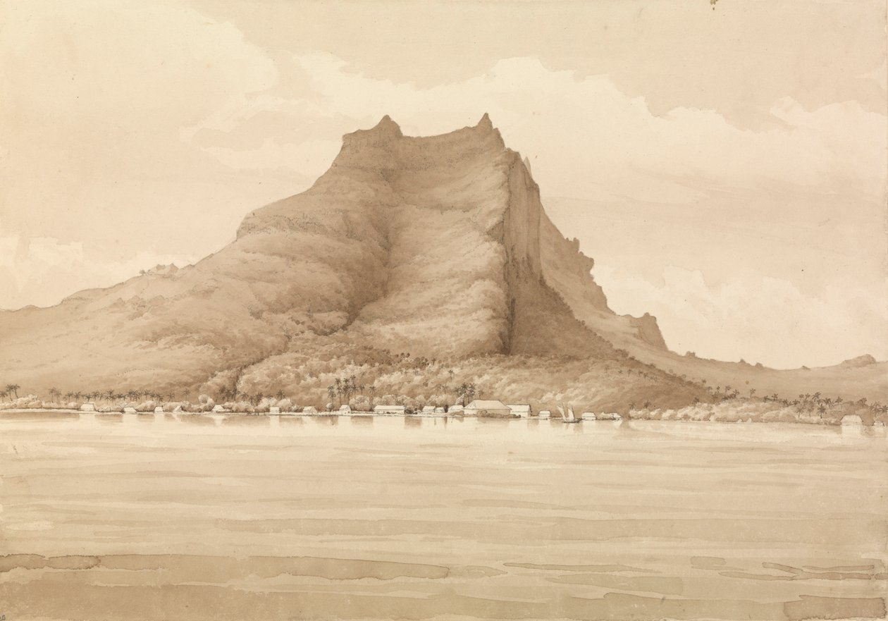 "Bora bora, 4. september 1849 [Selskabsøerne] af Admiral Sir Edward Gennys Fanshawe