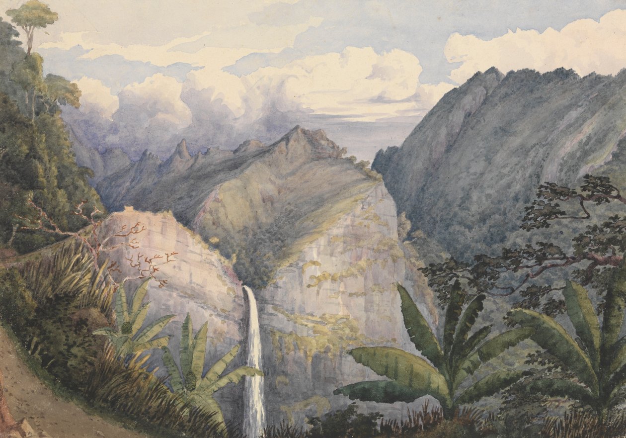 "Fautaua, Tahiti, 25. august 1849 [Samfundsøerne] af Admiral Sir Edward Gennys Fanshawe