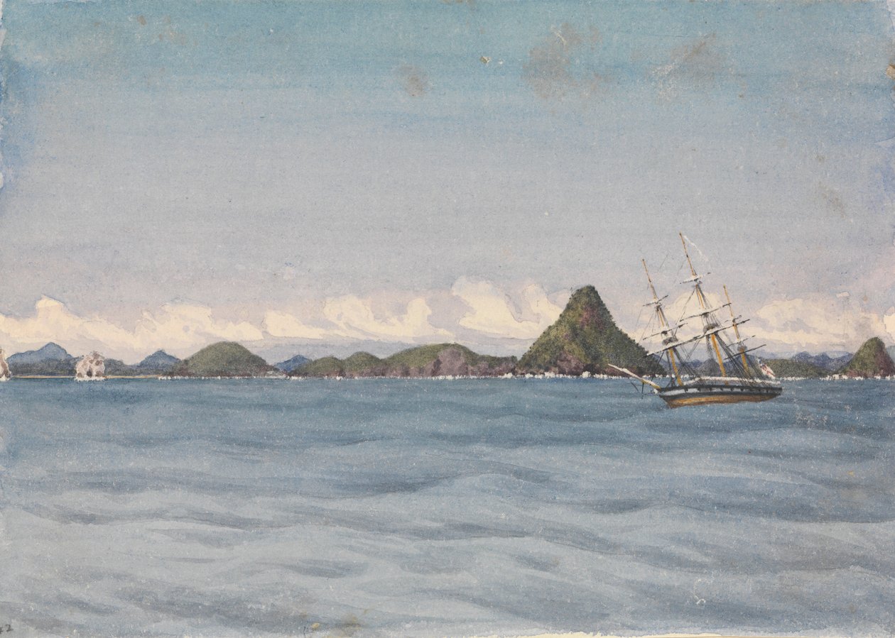 "Yderste ankerplads i vindstille, Mazatlan [Mexico], 17. august 1850 af Admiral Sir Edward Gennys Fanshawe