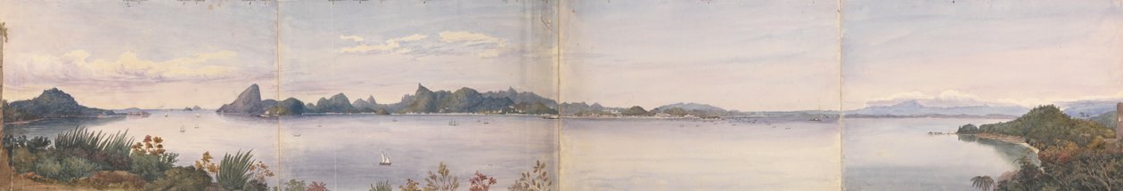 Panorama over Rio de Janeiro, Brasilien af Admiral Sir Edward Gennys Fanshawe